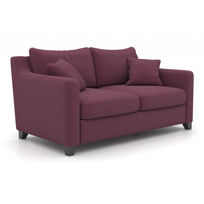 Двухместный диван Mendini MT (164 см) бордового цвета - купить Прямые диваны по цене 47600.0