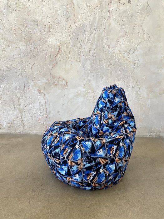 Кресло-мешок Груша Summer 3XL синего цвета - купить Бескаркасная мебель по цене 5790.0