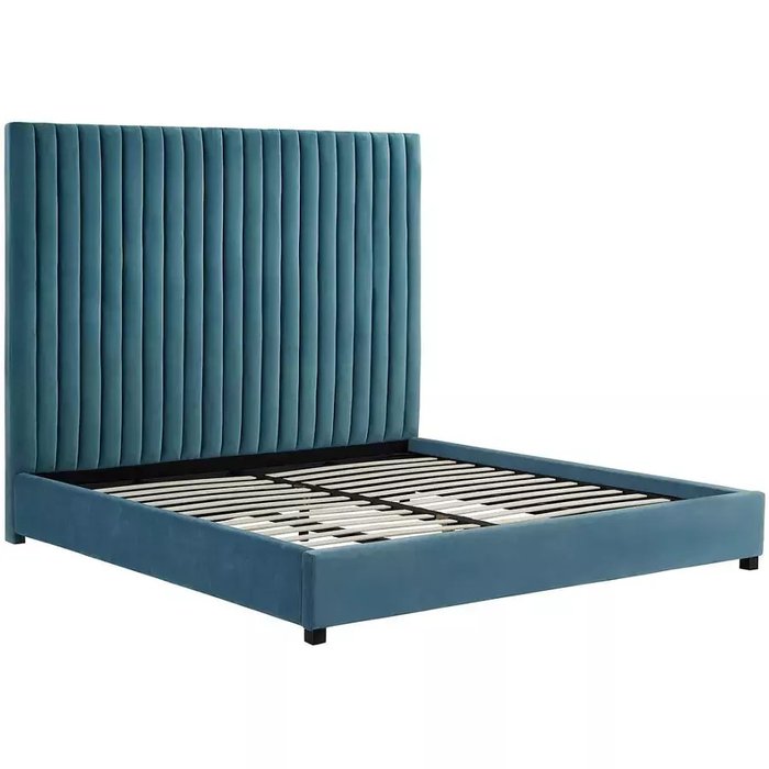 Кровать Arabell 200х200 синего цвета - купить Кровати для спальни по цене 115800.0