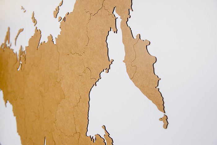 Карта-пазл Wall Decoration Российская Федерация коричневого цвета - купить Декор стен по цене 3990.0
