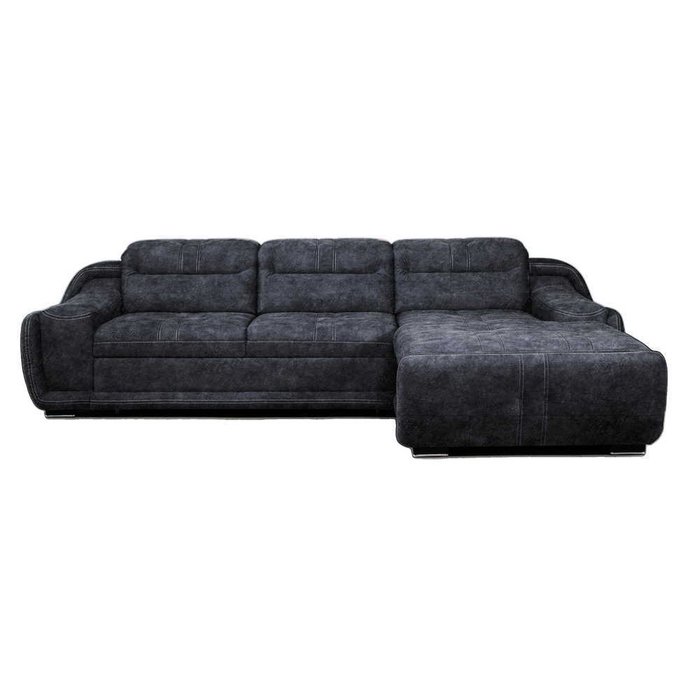 Угловой диван-кровать Пекин темно-серого цвета