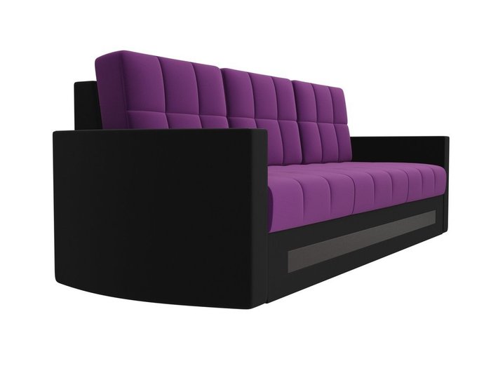 Прямой диван-кровать Белла фиолетово-черного цвета - лучшие Прямые диваны в INMYROOM
