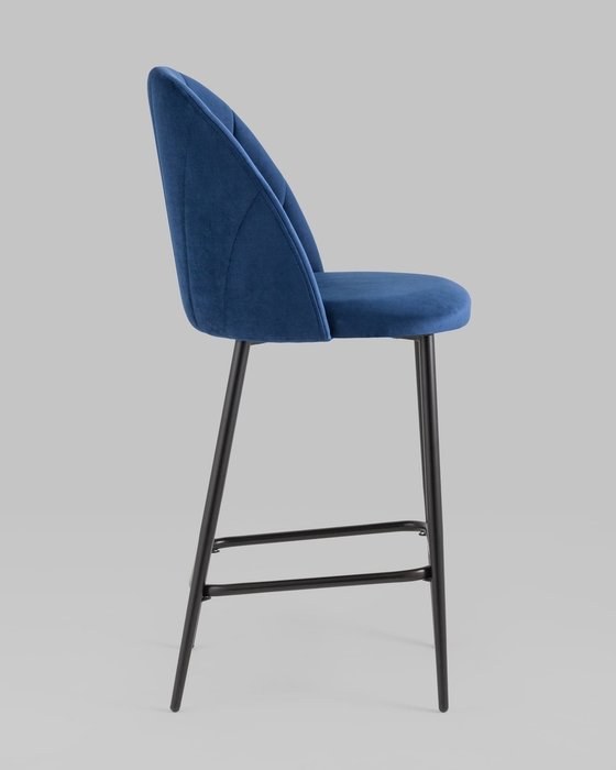 Стул барный Логан  синего цвета - лучшие Барные стулья в INMYROOM