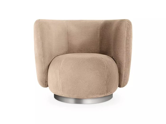 Кресло Lucca темно-бежевого цвета с серым основанием  - купить Интерьерные кресла по цене 59040