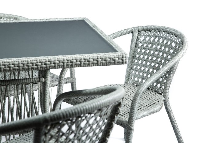 Комплект мебели Виктория серого цвета - купить Комплекты для сада и дачи по цене 28000.0
