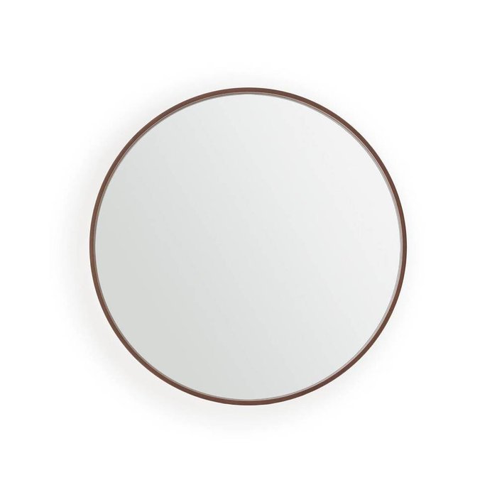 Зеркало настенное из орехового дерева Alaria коричневого цвета - купить Настенные зеркала по цене 14757.0