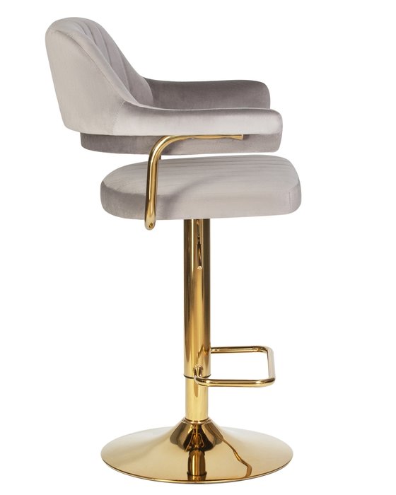 Барный стул Charly Gold серого цвета - лучшие Барные стулья в INMYROOM