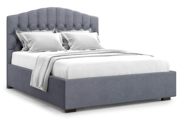 Кровать Lugano без подъемного механизма 140х200 серого цвета - купить Кровати для спальни по цене 36000.0