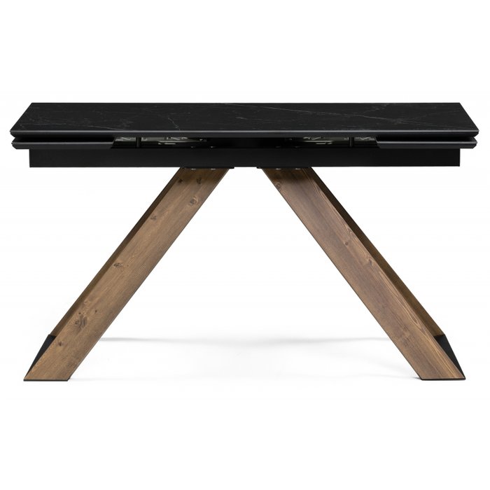 Раздвижной обеденный стол Гарднер черного цвета - лучшие Обеденные столы в INMYROOM