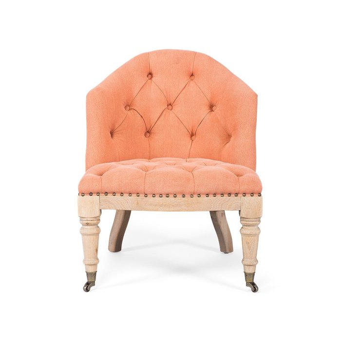 Кресло Austine персиково-розового цвета - лучшие Интерьерные кресла в INMYROOM