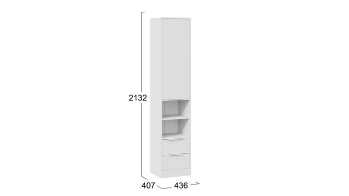 Шкаф комбинированный Марли белого цвета - лучшие Шкафы распашные в INMYROOM