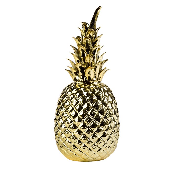 Декор Pineapple gold золотого цвета