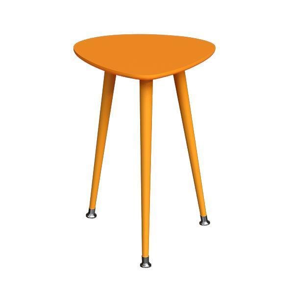 Приставной стол Капля оранжевого цвета