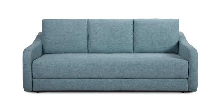 Прямой диван-кровать Иден серо-голубого цвета