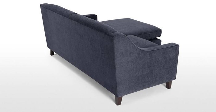 Диван Halston угловой двухместный темно-синего цвета - лучшие Угловые диваны в INMYROOM