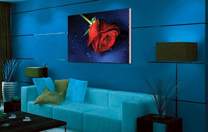 Декоративная картина на холсте "Красная чаровница" - купить Принты по цене 3190.0