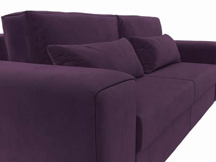 Прямой диван-кровать Лига 008 фиолетового цвета - лучшие Прямые диваны в INMYROOM