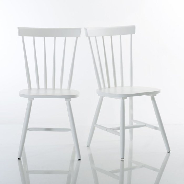 Комплект из двух стульев Jimi с перекладинами из массива гевеи