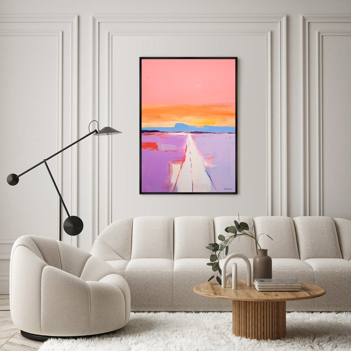 Репродукция картины Landscape collection, Purple and pink, No 1, 2024г. - лучшие Картины в INMYROOM