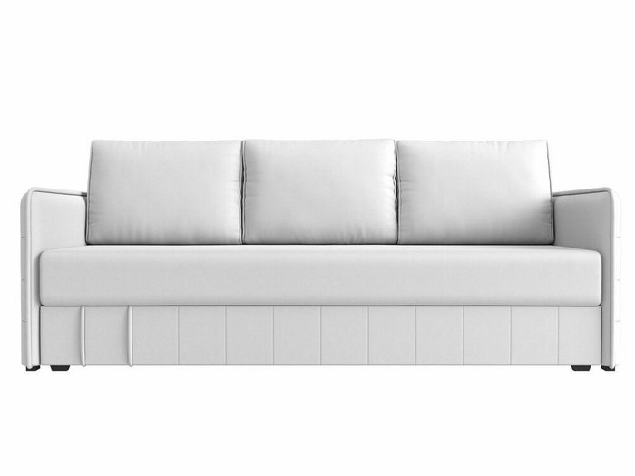 Прямой диван-кровать Слим белого цвета (экокожа) с пружинным блоком - купить Прямые диваны по цене 46999.0