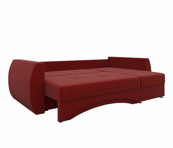 Угловой диван-кровать Сатурн красного цвета  правый угол - лучшие Угловые диваны в INMYROOM