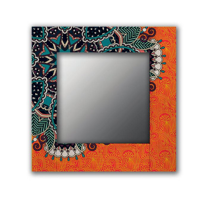 Настенное зеркало Крозе 50х65 оранжевого цвета - купить Настенные зеркала по цене 13190.0