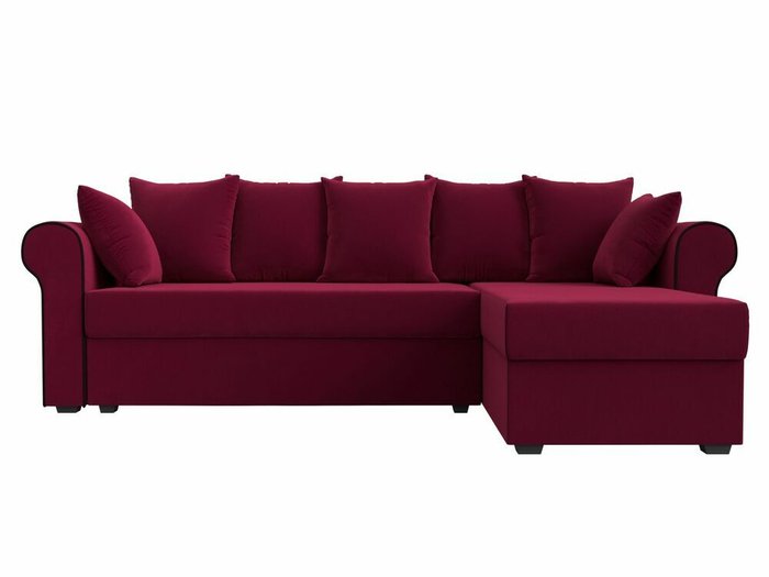 Угловой диван-кровать Рейн бордового цвета правый угол - купить Угловые диваны по цене 33999.0