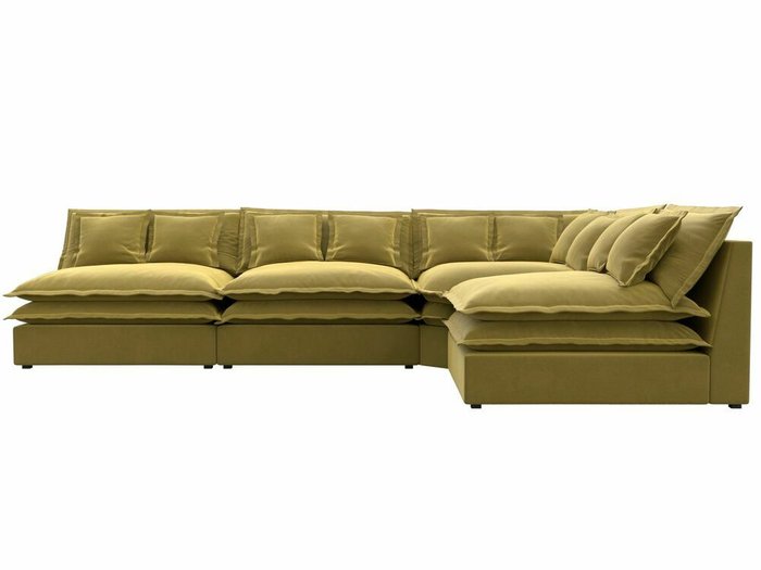 Угловой диван Лига 040 желтого цвета правый угол - купить Угловые диваны по цене 91999.0