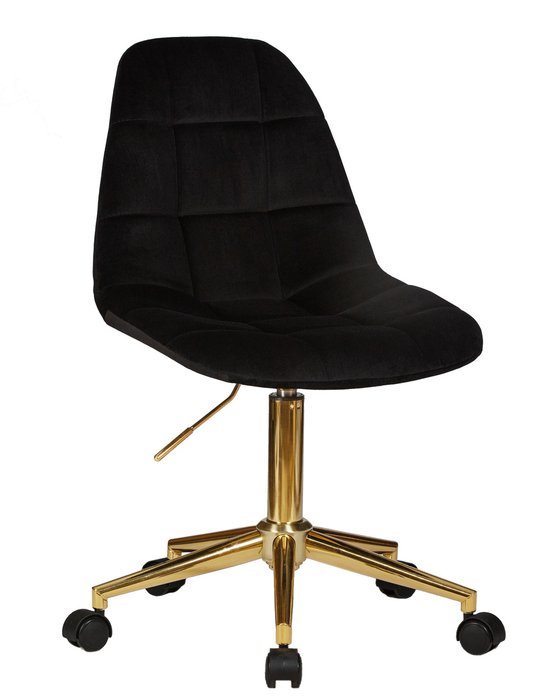 Офисное кресло для персонала Monty Gold черного цвета