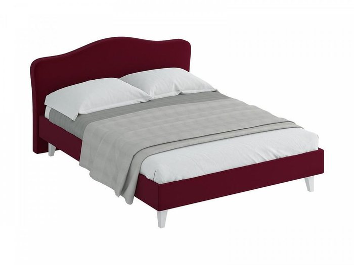 Кровать Queen Elizabeth с изголовьем бордового цвета 160х200