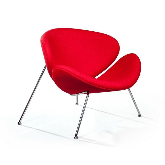 Лаунж кресло Slice красного цвета - лучшие Интерьерные кресла в INMYROOM