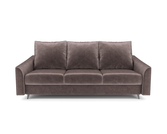 Прямой диван-кровать Уэльс серо-коричневого цвета - купить Прямые диваны по цене 43990.0