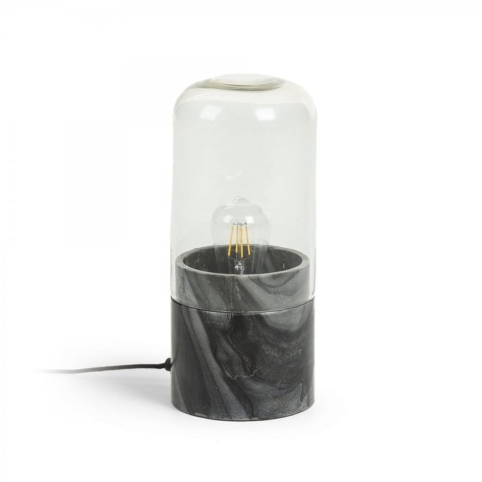 Настольная лампа Blomst из мрамора черного цвета