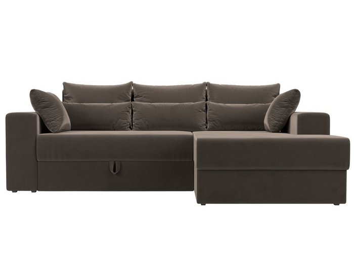 Угловой диван-кровать Мэдисон коричневого цвета - купить Угловые диваны по цене 41990.0