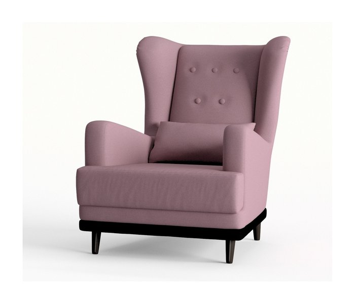 Кресло Лорд в обивке из велюра темно-розового цвета