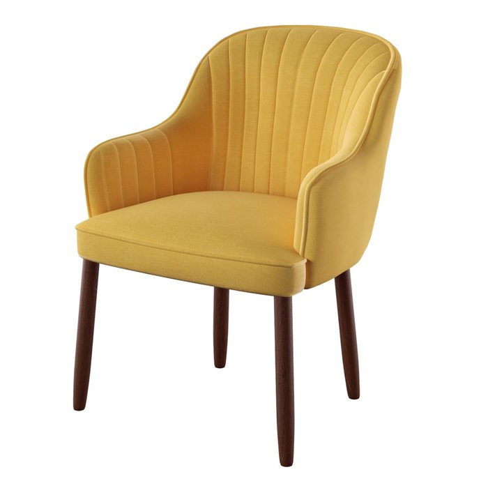 Стул-кресло мягкий Melisa желтого цвета