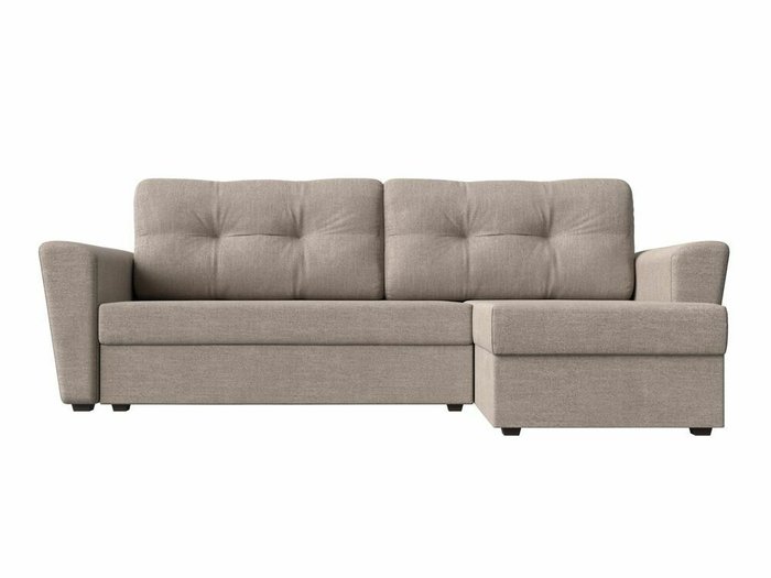 Угловой диван-кровать Амстердам лайт бежевого цвета правый угол - купить Угловые диваны по цене 28990.0