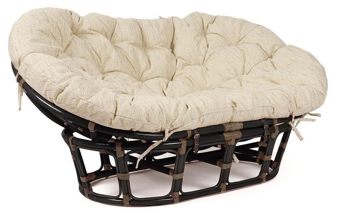 Кресло Mamasan Antique brown черно-коричневого цвета Кресло Mamasan Antique brown черно-коричневого цвета