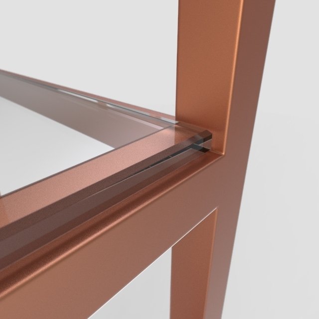 Журнальный столик "Alex" бронзовый с прозрачным стеклом (700х300х400) - лучшие Журнальные столики в INMYROOM Журнальный столик "Alex" бронзовый с прозрачным стеклом (700х300х400) - лучшие Журнальные столики в INMYROOM