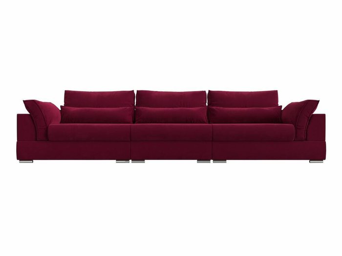 Прямой диван-кровать Пекин Long бордового цвета - купить Прямые диваны по цене 99999.0