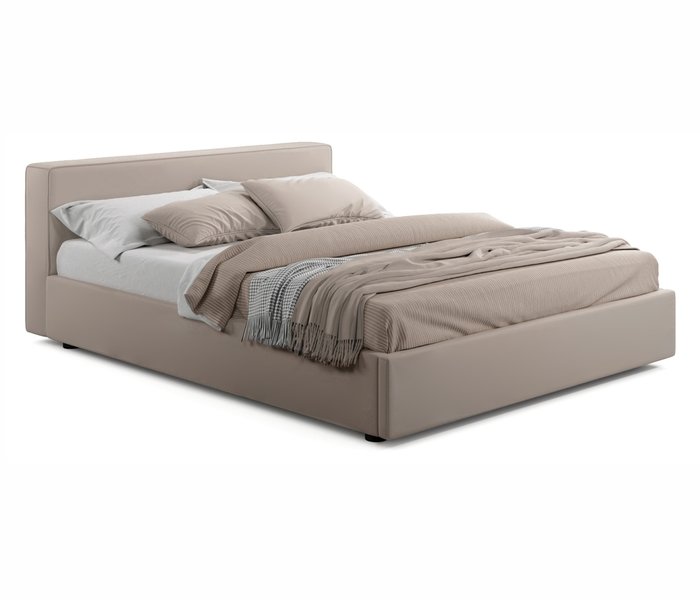 Мягкая кровать Skandi 160х200 цвета мокко с подъемным механизмом