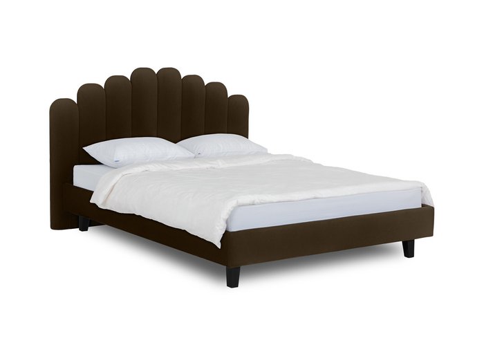 Кровать Queen Sharlotta L темно-коричневвого цвета 160х200