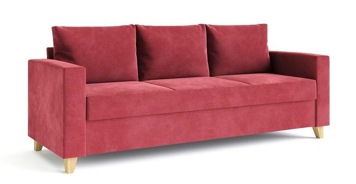 Диван-кровать Эмилио красного цвета - купить Прямые диваны по цене 53809.0