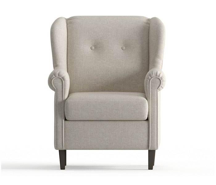 Кресло из рогожки Леон бежевого цвета - купить Интерьерные кресла по цене 15990.0