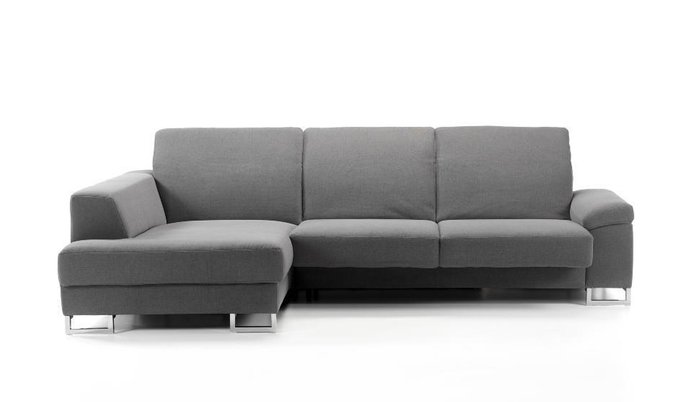 Угловой диван Deimos серого цвета с функцией увеличения длины сидения
