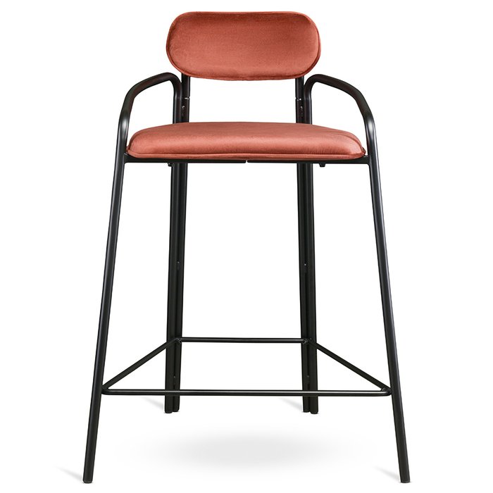 Стул полубарный Ror round черно-красного цвета - купить Барные стулья по цене 18900.0