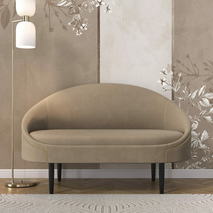 Диван Мадрид коричневого цвета - купить Прямые диваны по цене 25990.0