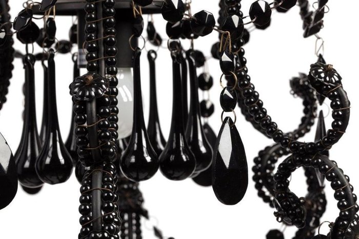 Люстра Maria Theresa с чёрными хрустальными подвесками - лучшие Подвесные светильники в INMYROOM