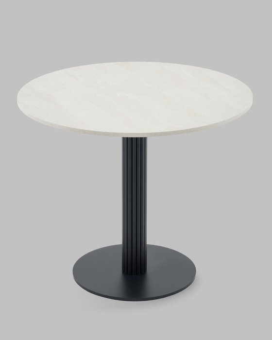 Обеденный стол Фризбин D90 черно-белого цвета - лучшие Обеденные столы в INMYROOM