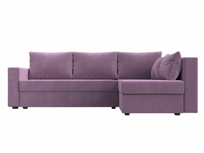 Угловой диван-кровать Мансберг сиреневого цвета правый угол - купить Угловые диваны по цене 39999.0